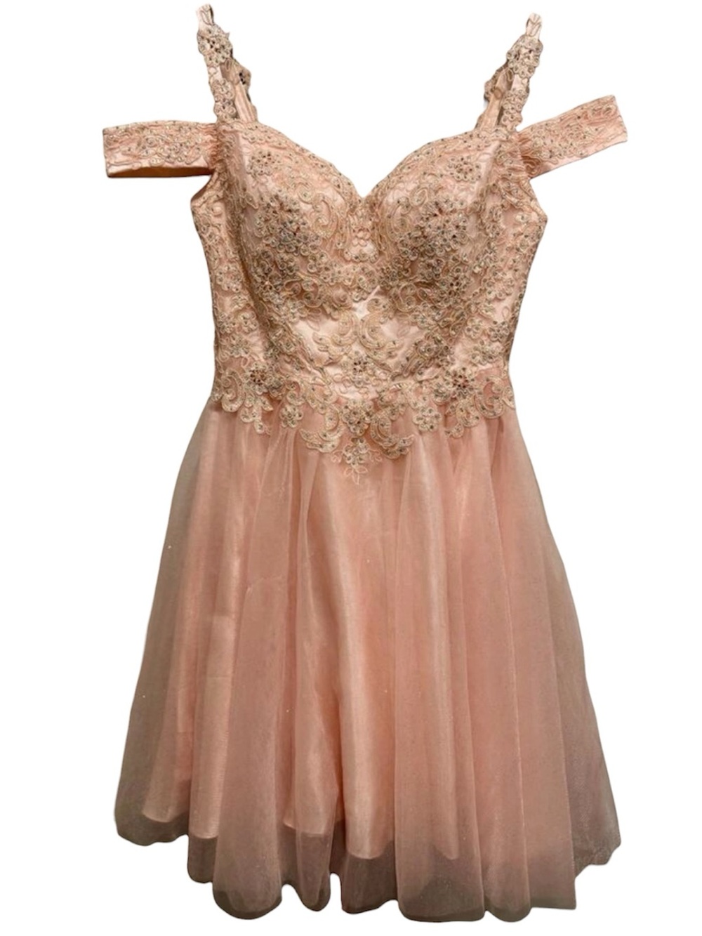 Cinderella Divine Blush Pink Embellished Corset Homecoming Dress M
